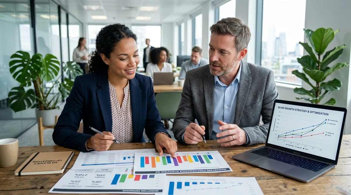 Marketing budget optimization and ROI audit meeting